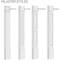 Ekena Millwork Fluted PVC Pilaster w/Decorative Capital & Base, 4"W x 102"H x 2"P PILP04X102FL02-2 - alternate 3